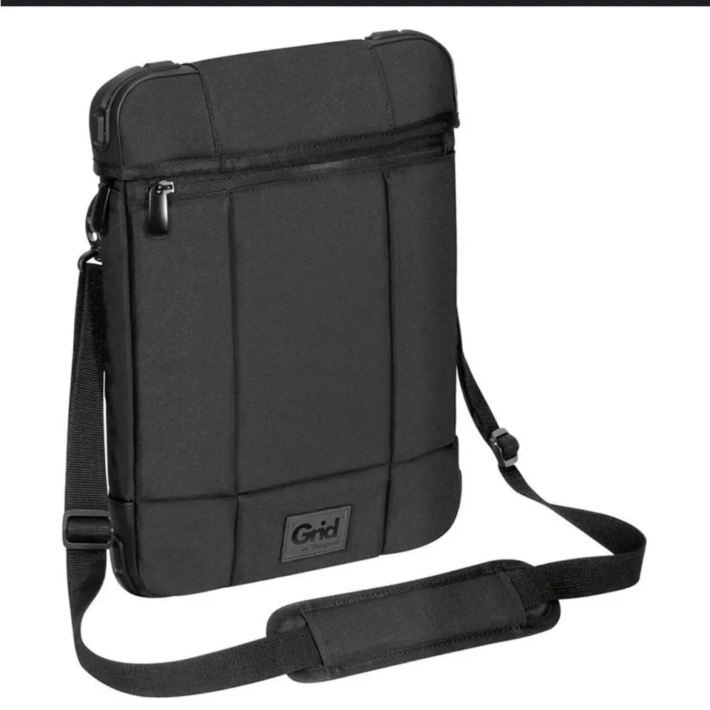 Targus 12-13” Grid High-Impact Vertical Slipcase w/ shoulder straps